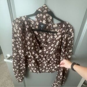 Women’s floral wrap top